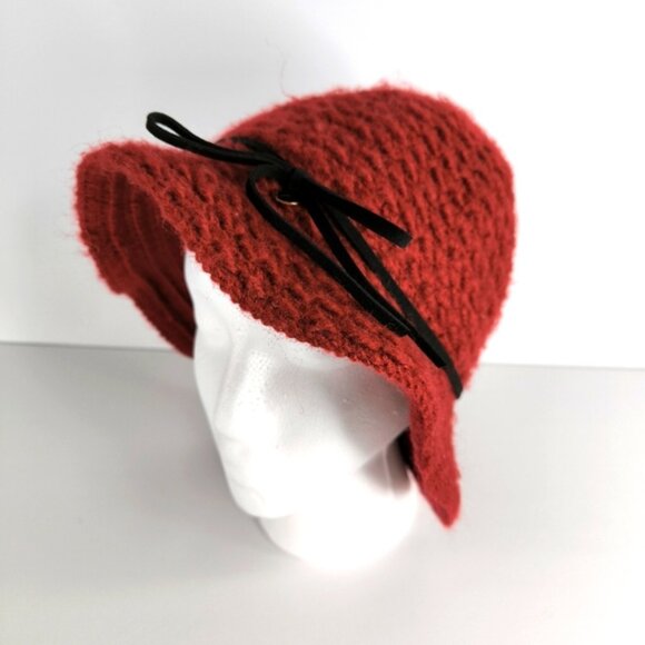 Vintage Mohair Wide Brim Crochet Glam Chic Lady Like 1918 Canadian Hat - Picture 1 of 5